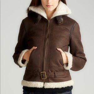BB DAKOTA Faux shearling bomber jacket